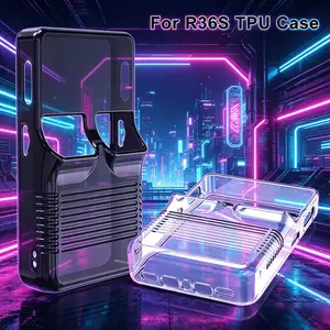 R36s Handheld Game Console Protective Case, Durable Tpu Transparent Soft Shell, Home Gaming Gear Storage, Only Case Included