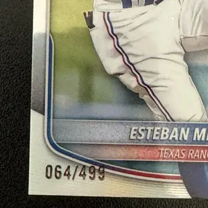 BASEBALL- 2025 Bowman Chrome 1st - Esteban Mejia #BCP-9 #d /499 - Refractor - Texas Rangers sports  cards