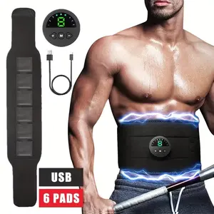 Trainer for Women and Men ,Portable USB-Charged Muscle Care Tool  Waist Comfort Belt - Rechargeable Abdominal Muscle Relaxation Device with LCD Display, No Gel Pads Required, for Daily Use