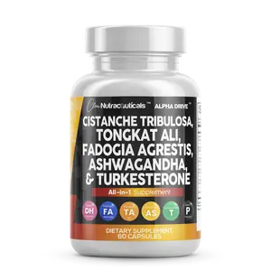 Clean Nutra Cistanche Tribulosa, Tongkat Ali, Fadogia Agrestis, Ashwagandha & Turkesterone for Immune System & Wellness Supports - Alpha Drive