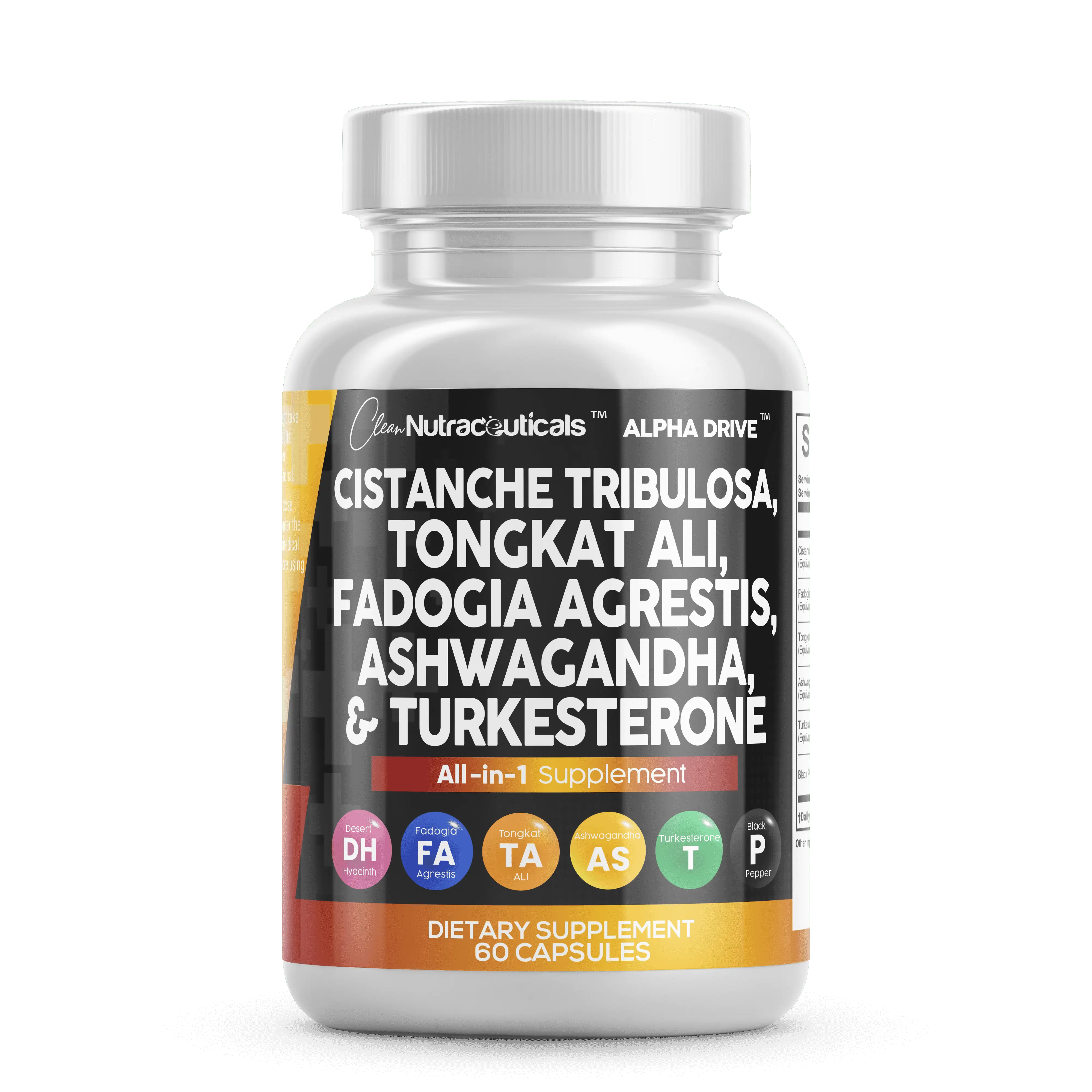 Clean Nutra Cistanche Tribulosa Supplement - Herbal Wellness Blend with Tongkat Ali Fadogia Agrestis Ashwagandha Dietary Capsules Clean Nutra