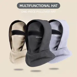 Outdoor Winter Warm Hat Neckband Integrated Cycling Mask Sports Ski Head Cover Neck Windproof Cold One-Piece Pullover Hat