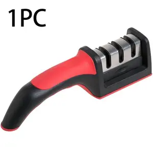 Three-Step Portable Sharpener, Non-Slip Design, Effortlessly Sharpen, Restore & Polish Blades