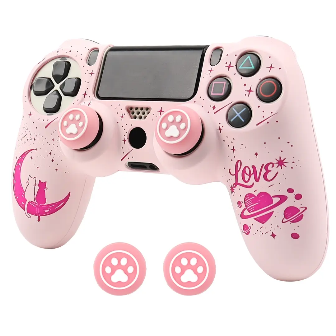 Soft Silicone Control Shell Skin For Playstation 4 Console Controller Case Gamepad Cover Housing For PS4 Slim Pro Joystick Case Console Controller Accessories Gaming Console Accessory