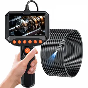 Men's Tool with Lighted Endoscope Camera, Automotive Scan Tool, 1920p HD Inspection Tool, 8 Adjustable LED Lights, Semi-Rigid Snake Camera, Ip67 Waterproof