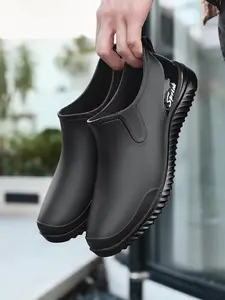 Women's Low-Top Work Shoes Kitchen Professional Anti-Slip Men's Rain Boots Lightweight Comfortable Outdoor Car Wash Fishing All Seasons Slip Resistant Boots