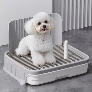 Dog Drawer Toilet, Detachable Anti-Splash Leak-Proof Pet Potty, Non-Slip Grate, Small Medium Dog Training Pad, Waterproof PP Material