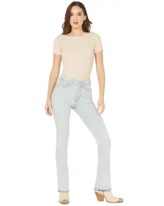 Wrangler Women's X Lainey Wilson Light Wash High Rise Boot Hugger Stretch - 112368267