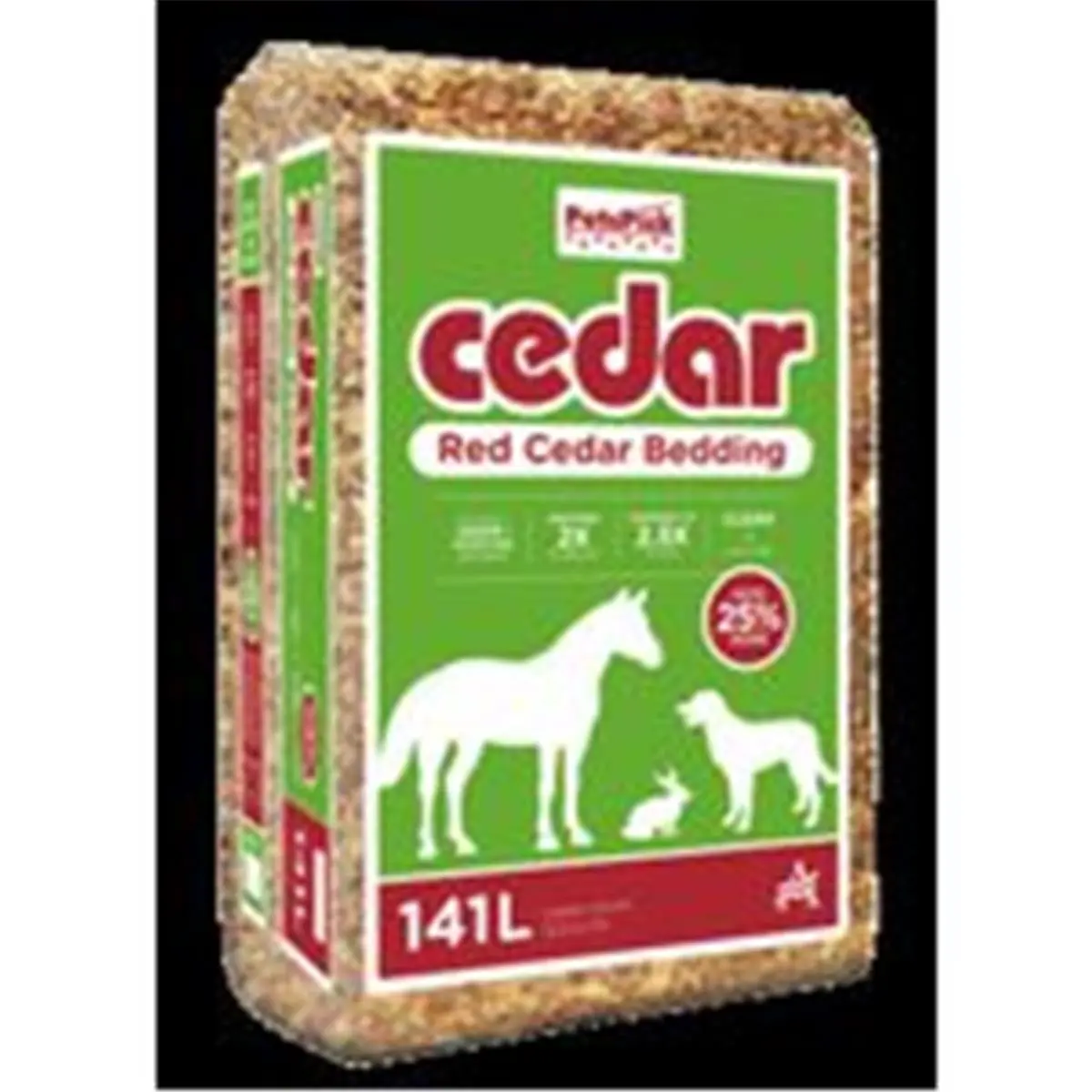 212 MAIN Red Cedar Animal Bedding, 0.4 Cubic ft. American Wood Fibers Shavings, Aromatic Compressed Kiln-Dried Horse Bedding, Absorbent