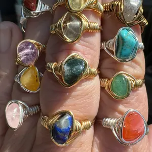 Handcrafted Wire Wrapped Stone Ring