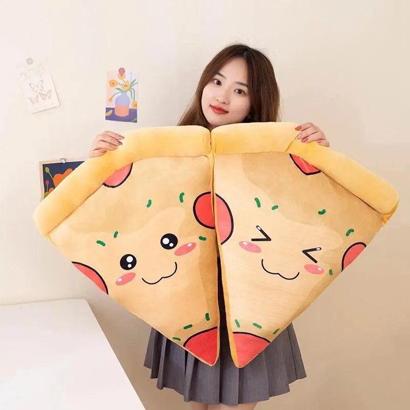 Unisex Stress Relief Pizza Food Plush Pillow, 45/55/65cm Realistic Stuffed Cushion, Creative Union Decor for Sofa Chair, Birthday Gift, Creative Design, Stuffed Like Real Cushion