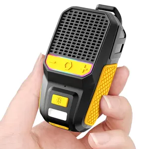 4-in-1 Wearable Bluetooth Speaker, Clip-on Portable Speaker, BT 5.4, IPX6 Waterproof, Hands-Free Calls, Siri Voice Control, RGB Light Illumination, All-Day Battery, 700mAh, 2H Fast Charge, Sports, Outdoor, Fishing, Cycling, Travel
