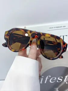 New Oval Fashion Glasses, Trendy Bubble Thick Frame Design, Stylish Glasses, Unisex Party Daily Photo Decoration Eyewear for Women and Men