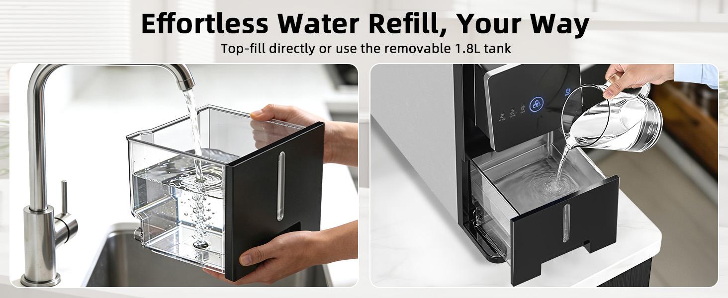 Antarctic Star Countertop Nugget Ice Maker, Self-Cleaning Portable Ice Machine, 33 lb/24H, 1.8L Water Tank, 1.5 lb Ice Storage, Touch Screen & Auto Ice Drop, for Home/Office/Kitchen