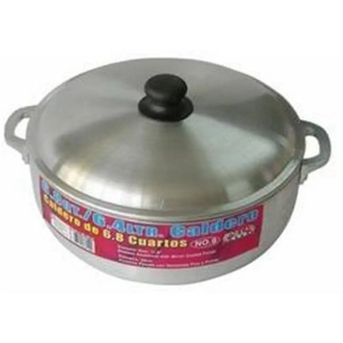 Mbr BC17270 No. 5 Aluminum Caldero Cookware with Lid - Aluminum-Based, Lightweight Multi-Cook Pot, Aluminum-Based Pots, Lightweight Aluminum Pots