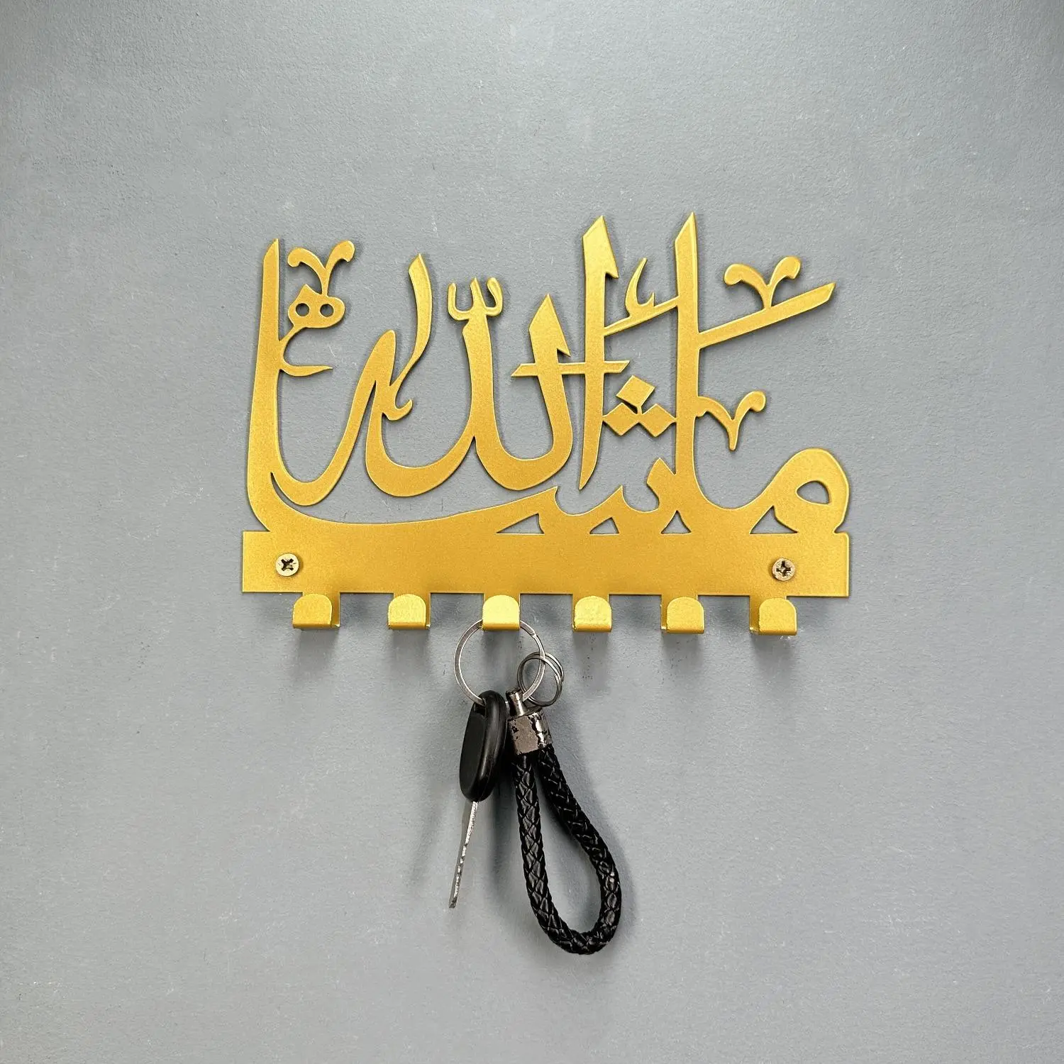 Wall Mounted Key Hook, Key Holder, Key Hanger Wall Mount, 1 Count Metal Multifunctional Wall Mount Design Wall Hook, Personalized Home Storage Shelf for Living Room Bedroom Kitchen