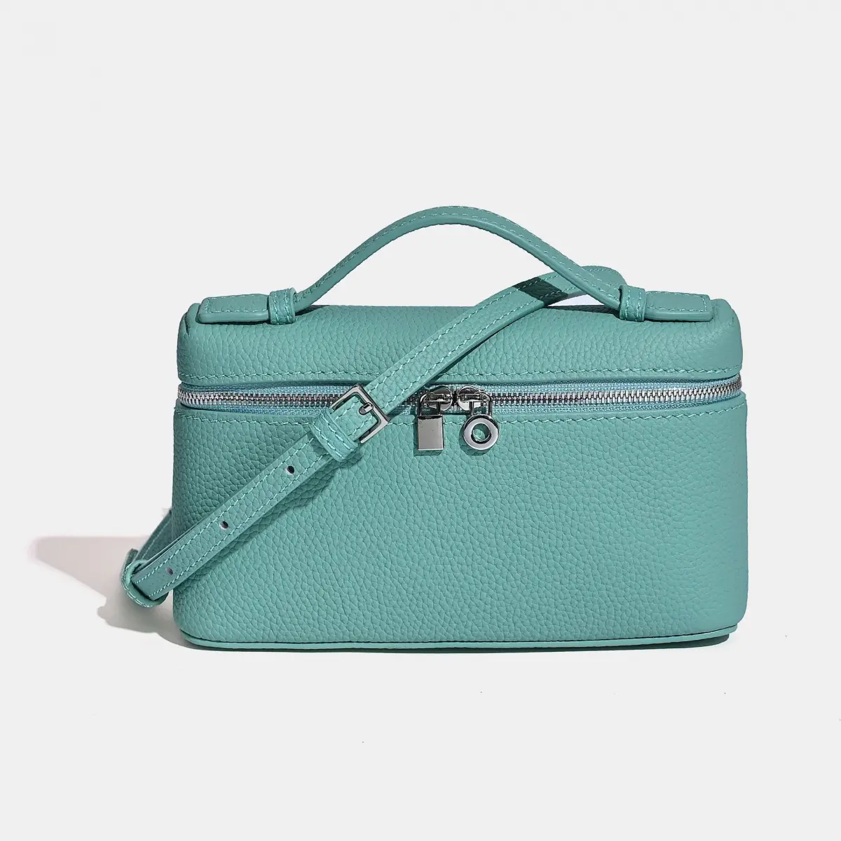 Women's Summer First-Layer Cowhide Reusable Lunch Bag for Women - Stylish Handheld with Crossbody Strap, Functional Shoulder Purse, LP19 Real Leather Luggage Accessory, Lunch Bags For Women