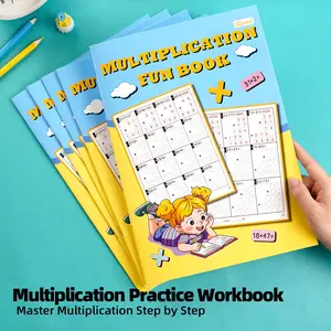 1pc Two-Digit Multiplication Workbook, over 300 Detailed Math Exercises, Daily Math Activities, Home School Supplement, Office Supplies