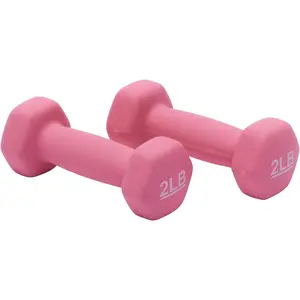 Neoprene Dumbbell Hand Weights Set, Non-Slip Hex Dumbbells for Home Workout, Exercise & Strength Training, Available in 1 lb, 2 lb, 3 lb & 4 lb (Set of 2)