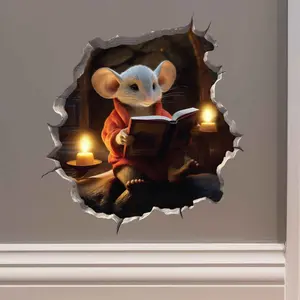 Reading Mouse Hole Decal Reading Mouse Hole Decal