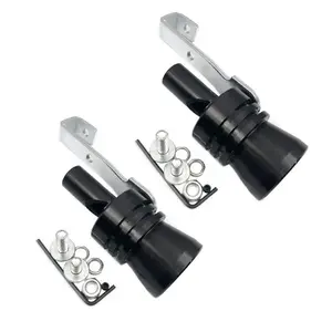 2pcs XL Size Aluminum Alloy Universal TurboSound Exhaust Muffler Pipe Whistle Car RoarMaker