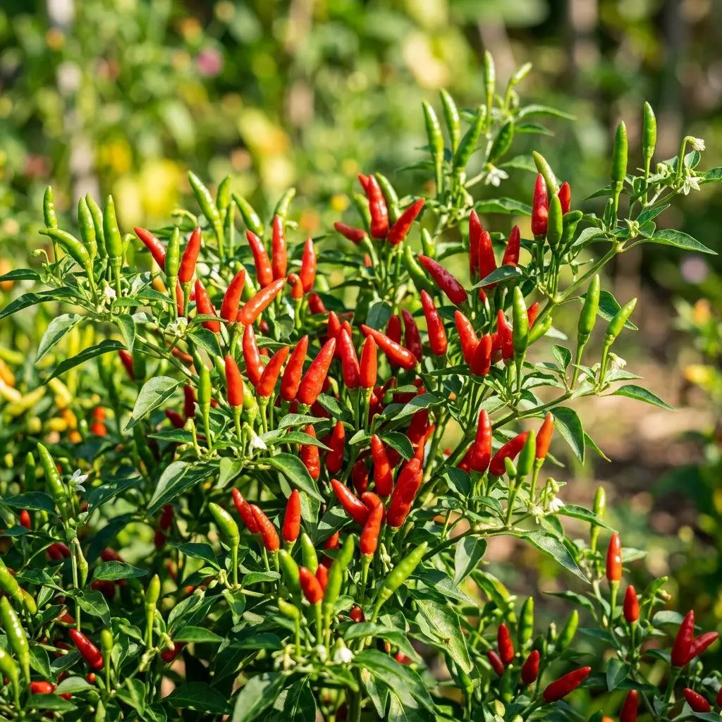 50 Thai Bird's Eye Chili Seeds for Planting - Extreme Heat Asian Pepper Seeds for Home Garden