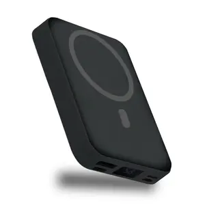 VIL 10000mAh MagSafe Magnetic Wireless Power Bank with Stand 22.5W PD Fast Charging Power Bank Built-in USB-C Lighting Cables LED Display Phone Holder for iPhone 17/16/15/14/13/12 & Android - Hands-Free-Cable