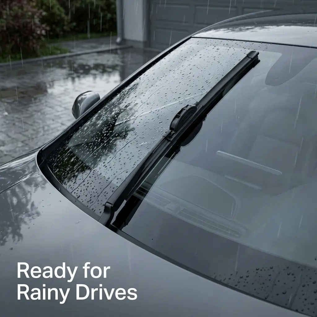 22 In Multi-Adapter Beam Wiper Blade, Natural Rubber Front Windshield Replacement for Cars & SUVs, 1 Pack Frameless Windshield Wiper Blade, Natural Rubber Front Windshield Replacement, 1 Pc Bracketless Windshield Wiper Blade, Rubber Blade for Rainy