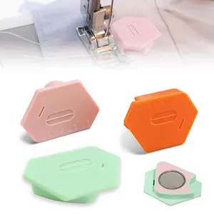 3 Pack Upgraded Multifunctional Polygonal Magnetic Seam Guide for Sewing Machine with Scale Universal Sewing Accessories Supplies 3color