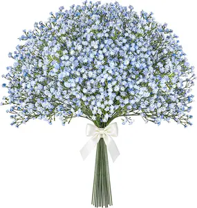 Der Rose 24PCS 21" Blue Babys Breath Artificial Flowers - Dreamy DIY Faux Floral Arrangements for Wedding Arch Party Event Decor & Backdrops