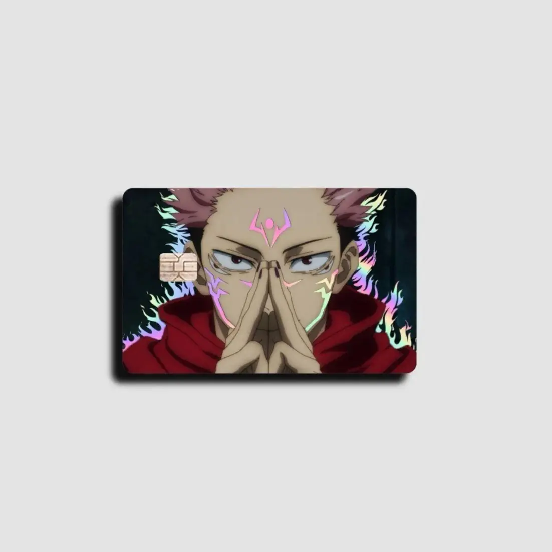 Anime Jujutsu Kaisen Special Holographic Credit Card Skin, Choso, Yuji Gojo Card Skin, Gift for Him