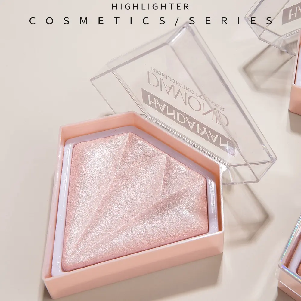 Diamond Highlighter Radiant Luminous Shimmer Powder Palette, Prismatic Glow Highlighter, Glowy Highlighter, High Shine Makeup, Contouring Glitter Nose Shadow, Professional Makeup Tool, Suitable for Medium Skin Tone, Daily Use