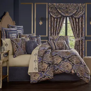 Woodstock Indigo 4-Piece Comforter Set By J Queen
