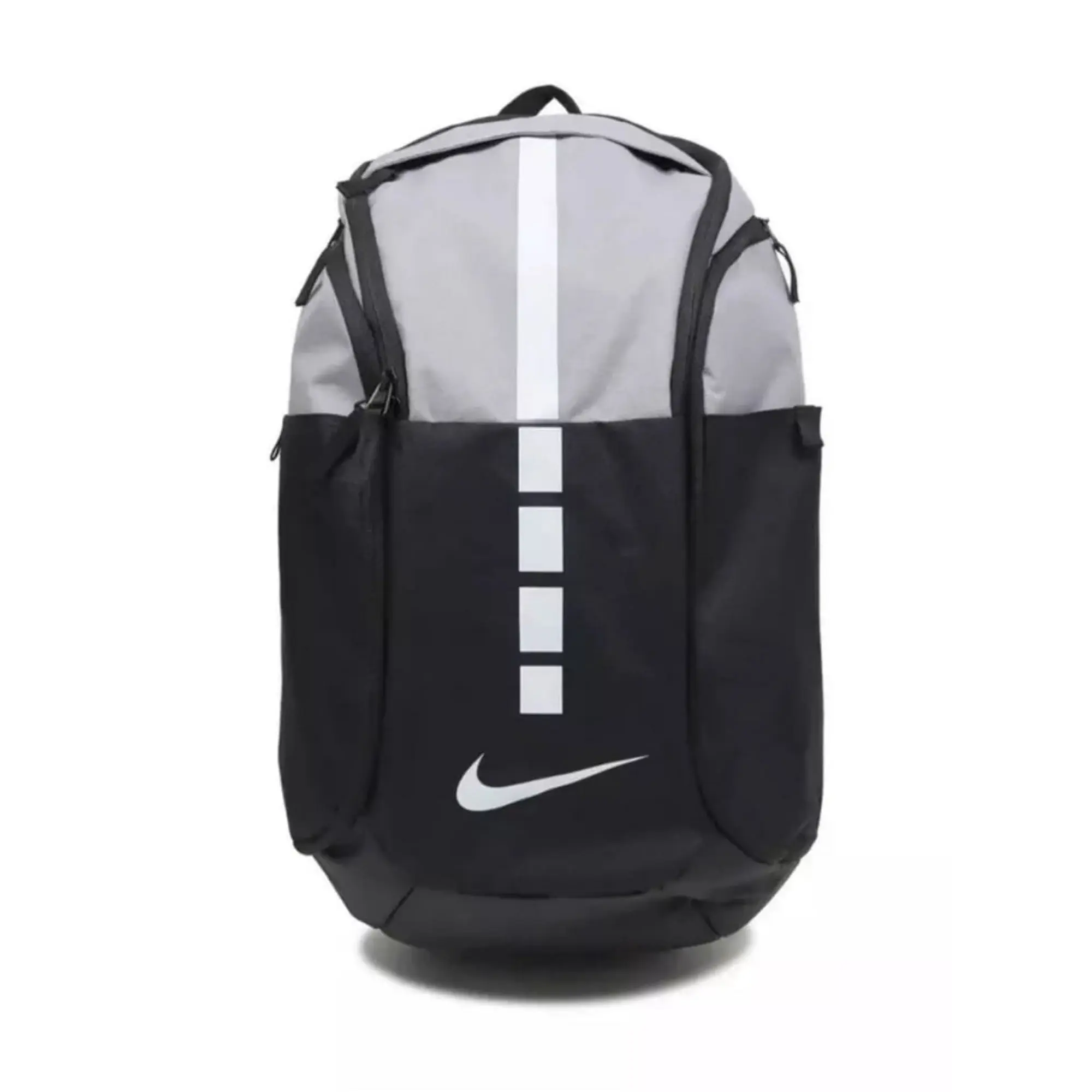 NIKE Hoops Elite Pro Basketball Backpack, Sporty Chic Striped Bag for Players and Games - Black/Silver, Secure Storage, Practice, Sleek Design, Bold Hoop Stripe, Sporty Stripe Style, Athletic Backpacks, Sports Logo Backpacks
