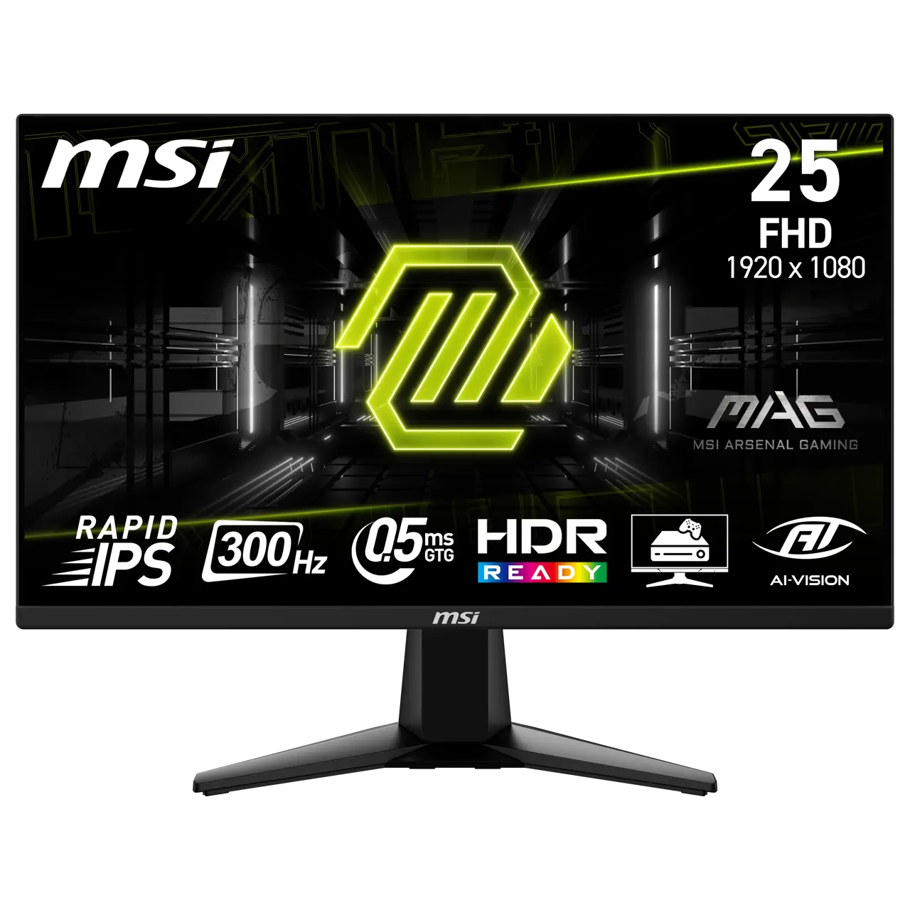 MSI 25" 300 Hz Rapid IPS FHD Monitor 0.5ms Adaptive Sync 1920 x 1080 MAG 255XF