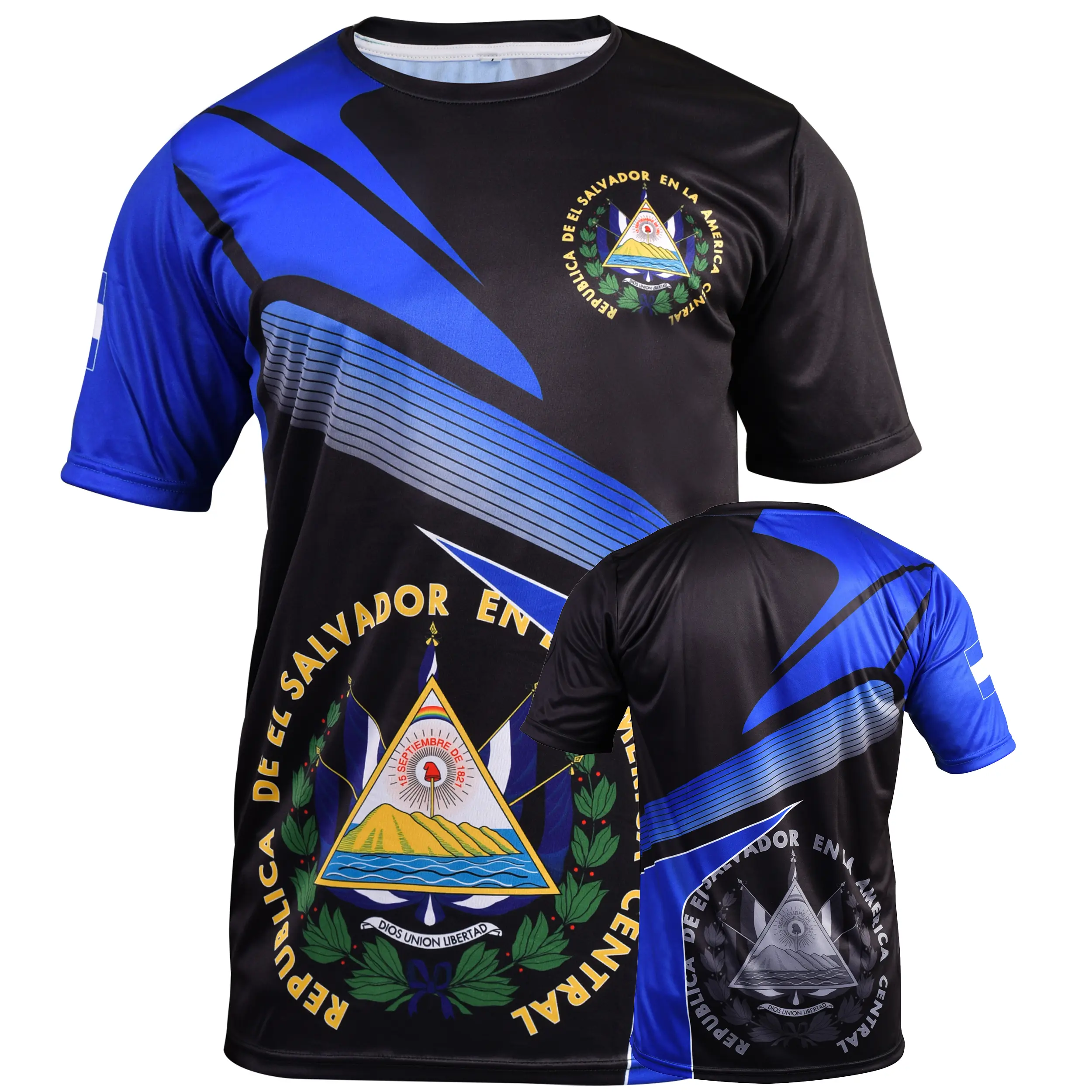 Fox & Fury Elite Dual-Tone Series: The Blue & Black El Salvador Soccer Jersey—Where Tradition Meets Modernity shirtslatinas