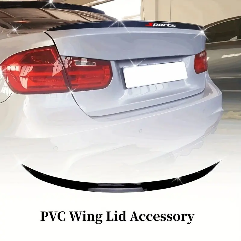 Bright Black Bendable Universal Sedan Rear Spoiler, No Drilling Fixed Wind Wing for Sedan Coupe, Beauty & Performance Upgrade, Automotive Parts, Car Accessories