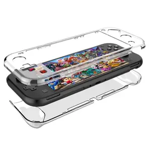 Switch Lite PC Crystal Case, Full Coverage Protection Cover, Ns Top & Bottom Protective Shell, Durable Design for Nintendo Switch Accessories