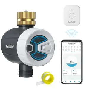 Rain Point Smart Sprinkler Timer Water Timer, Brass Inlet Hose Faucet Timer for Garden Watering, APP Control via 2.4Ghz WiFi and Bluetooth Outdoor Home
