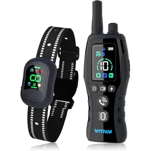 4900FT Safe & Humane Dog Training Collar with Voice Call & Vibration, 4 Adjustable Modes with Anti-Interference Design, IP67 Waterproof Rechargeable, for Small, Medium & Large Dogs 10-120lbs Training Aid