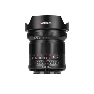 7artisans 9mm F5.6 Full Frame 132° Wide-Angle Lens, Nearly Zero Distortion, 0.2m Minimum Focusing Distance, Compatible for Nikon Z5 Z6 Z7 Z6II Z7II Z9,Sony A7R A75 A7SII A9  A1,Canon EOS-R,RED,EOS-R3,EOS-R5,EOS-R6,EOS-RP