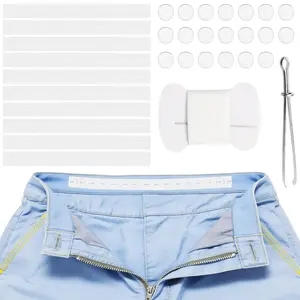 Vidroxin 10Pcs Pant Waist Tightener Kit, Waist Tightener for Pants Women Men, Jeans Button Tightener Tool with 20 Buttons