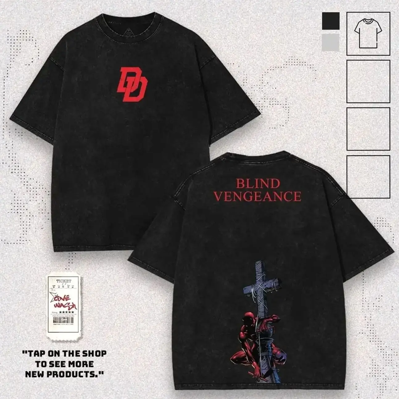 Daredevil Retro Graphic T-Shirt 100% Premium Cotton Pre-Washed Fabric Menswear Top Streetwear Graphic Tees American Made Soft Durable, Oversize Shirt, Vintage Outfit, Gift for fan, y3k styles 2HV