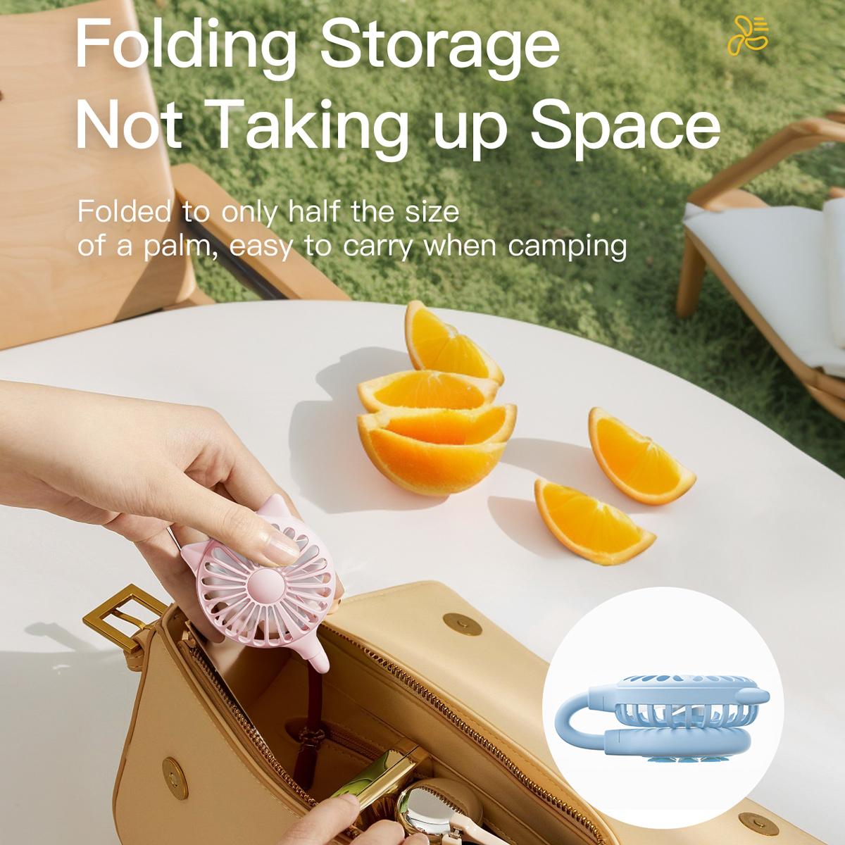 USB Rechargeable Suction Cup Multi-Directional Adjustable Head Small Fan Mini Foldable Handheld Electrical Fan for Camping Sport Travel