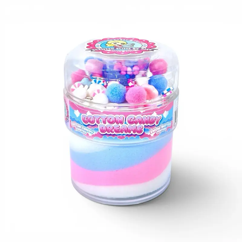 DIY Cotton Candy Dream Mallows Slime Kit - Sweet Scented Multi-Color Cloud Dough with Cute Marshmallows and Floam