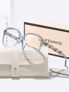 Women's Retro Bamboo Texture Frame Mirror, Large Round Flat Light Mirror, Face Shaping, Slimming Effect, Perfect Gift for Festivals, Stylish Eyeglass