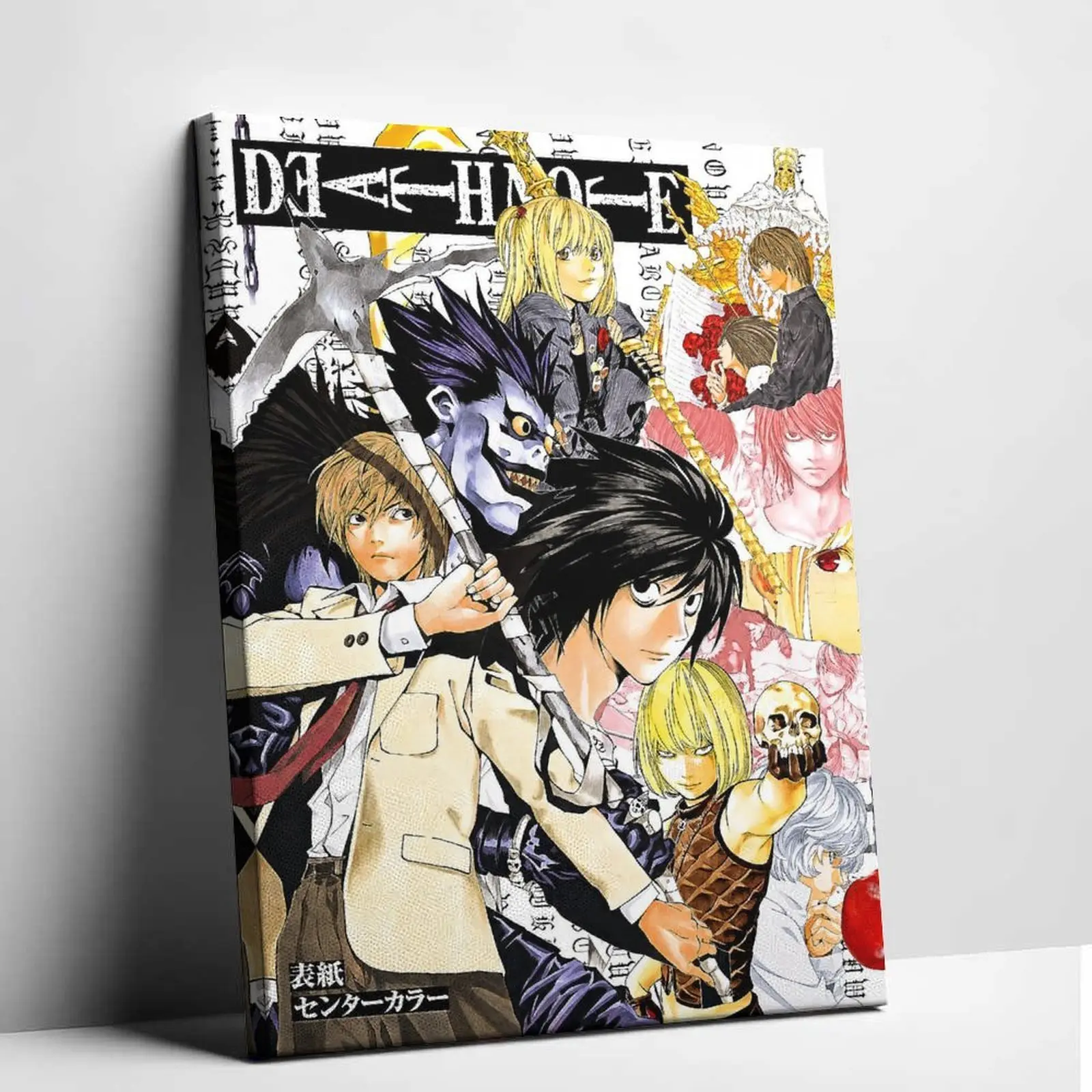Psychological Detective Anime Canvas Painting - Gothic Shinigami Poster with Aesthetic Design, Room Wall Art for Anime Room Decor, Artistic Indoor Decoration, Wall Accessory for Otaku Gamer Cave Gift