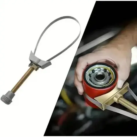 Adjustable Strap Wrench Filter Remover, Mechanic Hand Tools for Automotive Maintenance — Auto Car Tools for Car Truck Oil Filter Replacements