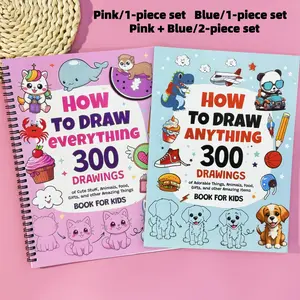 Cute Animal & Food Drawing Tutorial Notebook, Doodle Books, Art Sketchbooks, Spiral Bound Sketchbook with Cute Patterns, Perfect for Beginners Learning Illustrations!