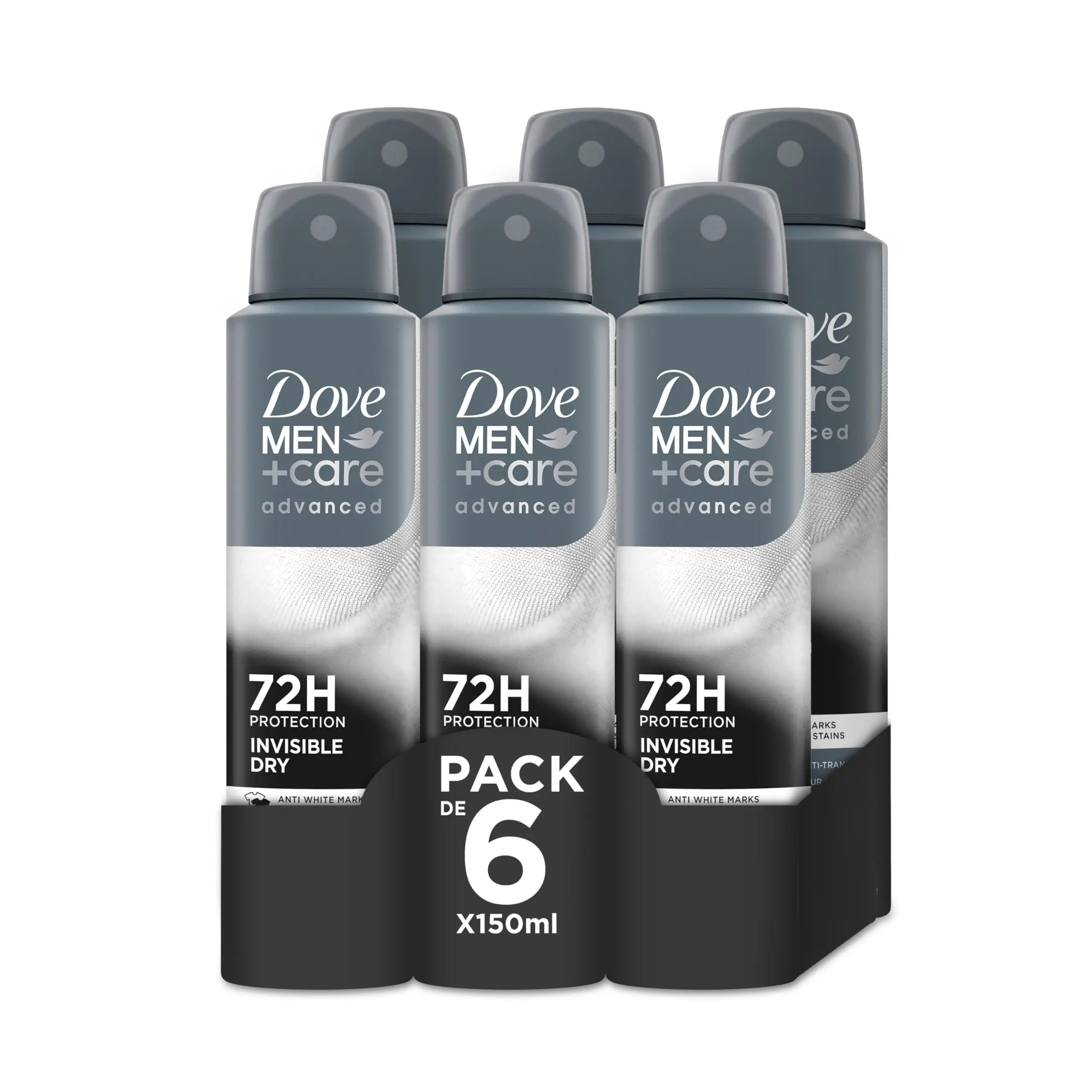 Dove Men+Care Advanced Invisible Dry Antiperspirant Spray 150 mL (6 Pack)